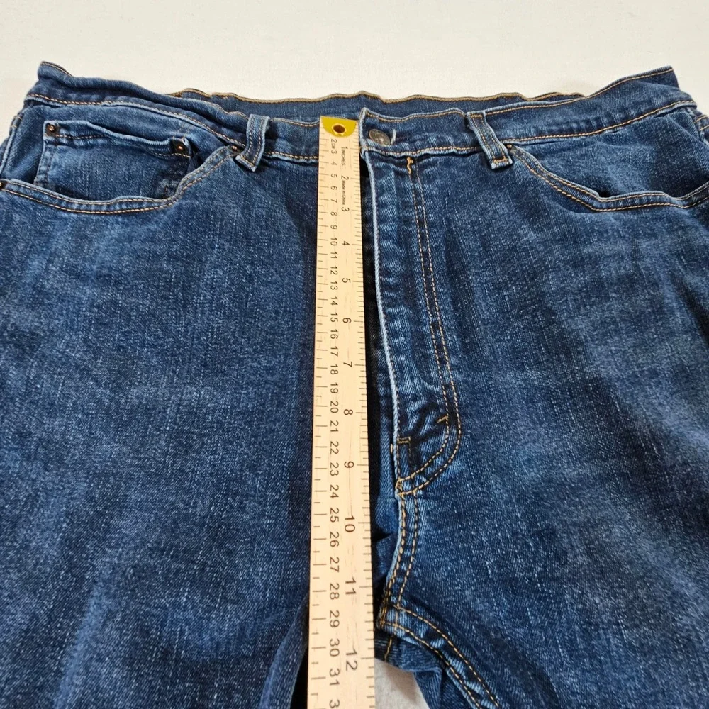 Levi's 505 Regular Fit Jeans Mens 38x32 Dark Wash Blue Straight Leg Denim‎
